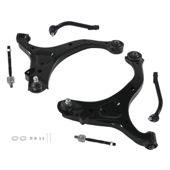 6pc Front Lower Control Arm Tie Rods for2007-2013 compatible for Hyundai Santa Fe compatible for Kia Sorento