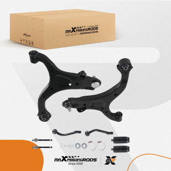 8x Front Lower Suspension Kit Control Arm Tie Rod compatible for Hyundai Santa Fe 07-12