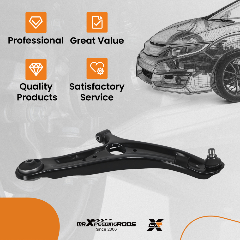 Front Right Lower Control Arm W/Ball Joint compatible for Kia Soul 2010 2011 2012 2013