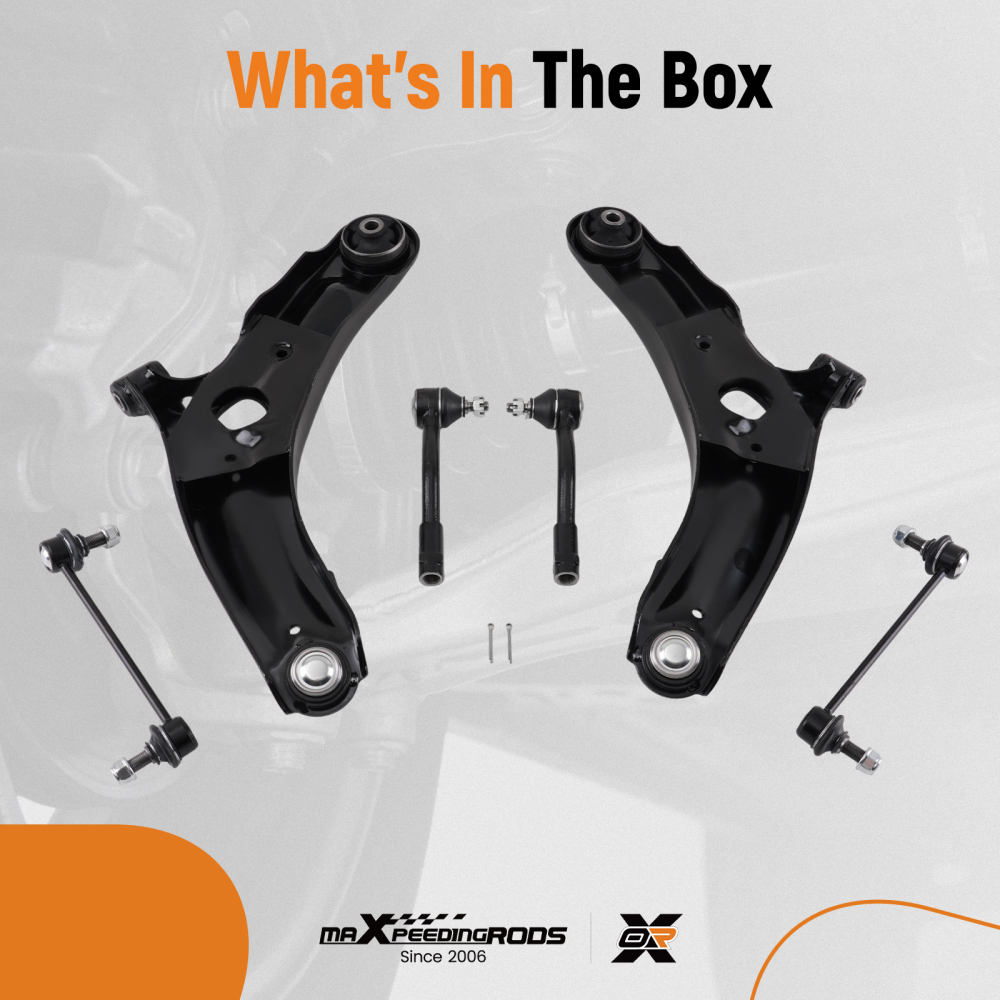 maXpeedingrods 6Pcs Front Lower Control Arm Kit Compatible For Kia Soul 2010-2013