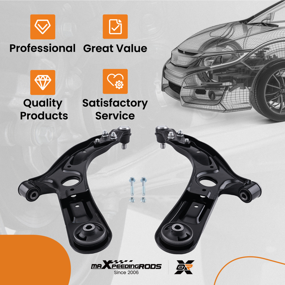 Front Lower Control Arm w/ Ball Joint compatible for KIA SOUL 2014-2019 RK623346 RK623345