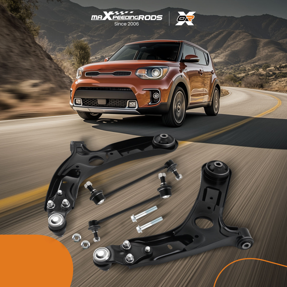 Front Lower Control Arm Assembly Sway Bar Link compatible for Kia Soul 2014-2019 548304L000