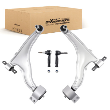 4pcs Front Lower Control Arms w/ Ball Joint Tie Rods For 2010-2016 compatible for Cadillac SRX