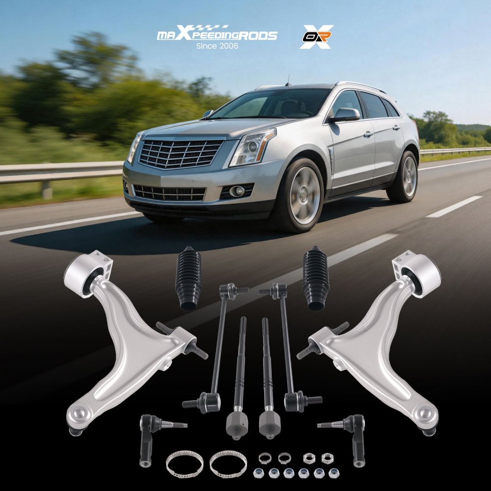10x Suspension Front Lower Control Arms Sway Bar Links compatible for Cadillac SRX 2010-16
