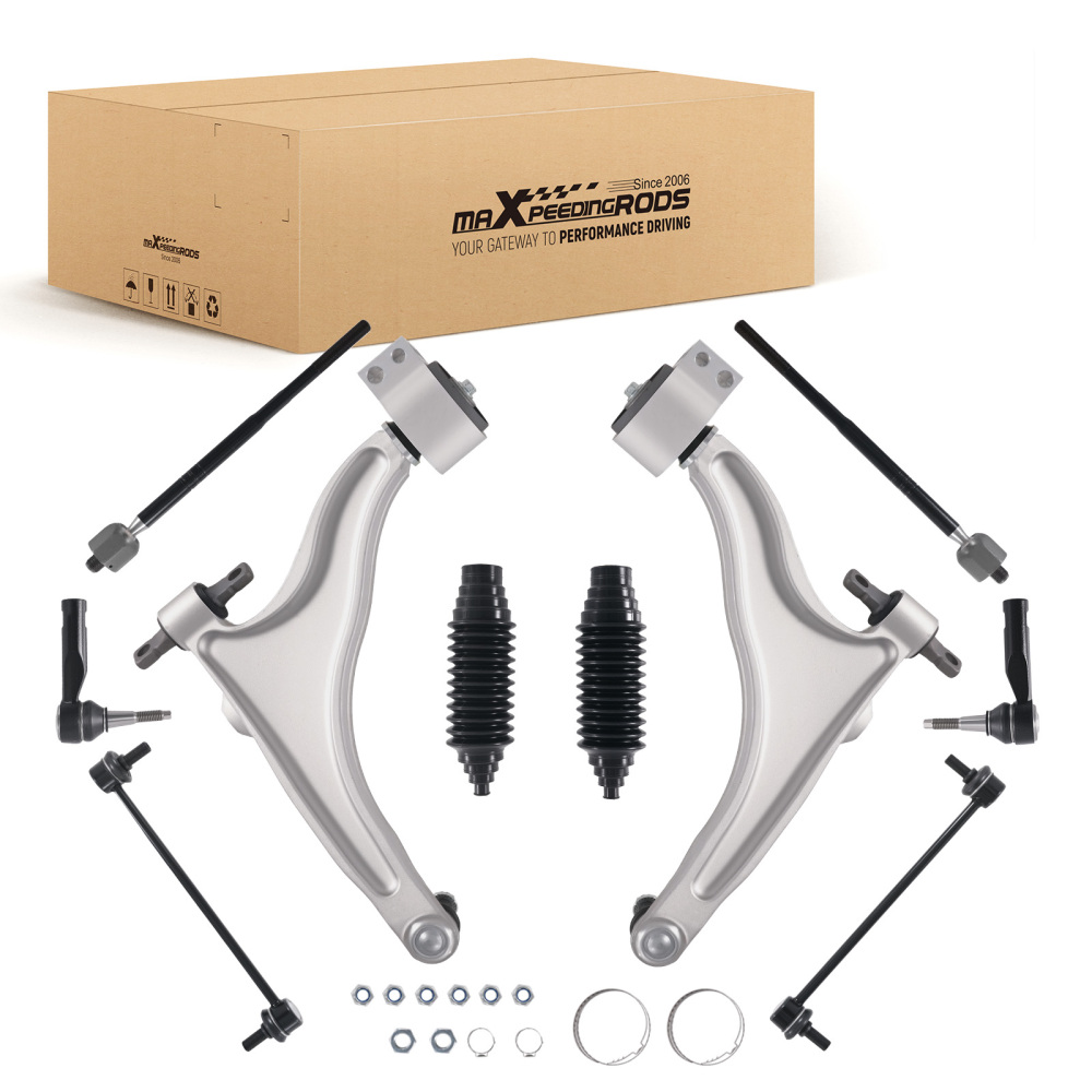 10x Suspension Front Lower Control Arms Sway Bar Links compatible for Cadillac SRX 2010-16
