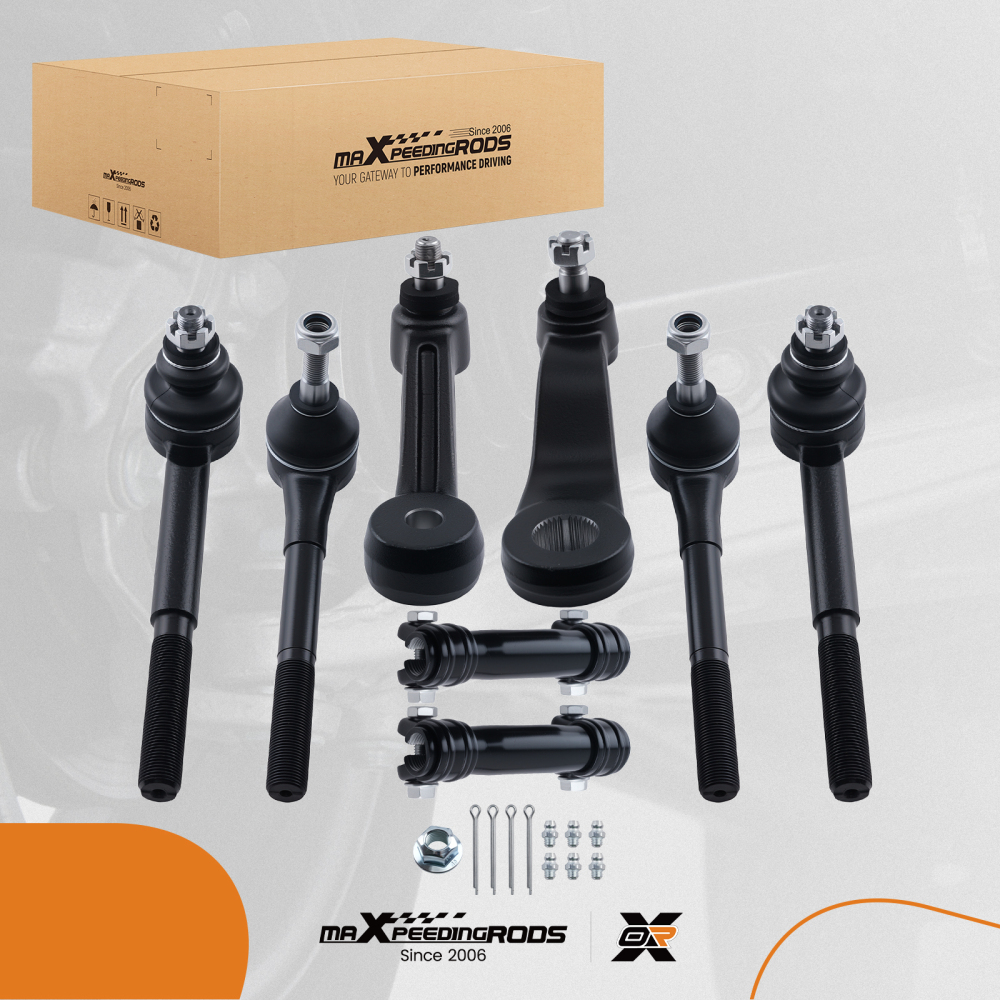 Front Inner Outer Tie Rods Idler Pitman Arm for 1993 1994-1999 compatible for Chevrolet GMC C1500