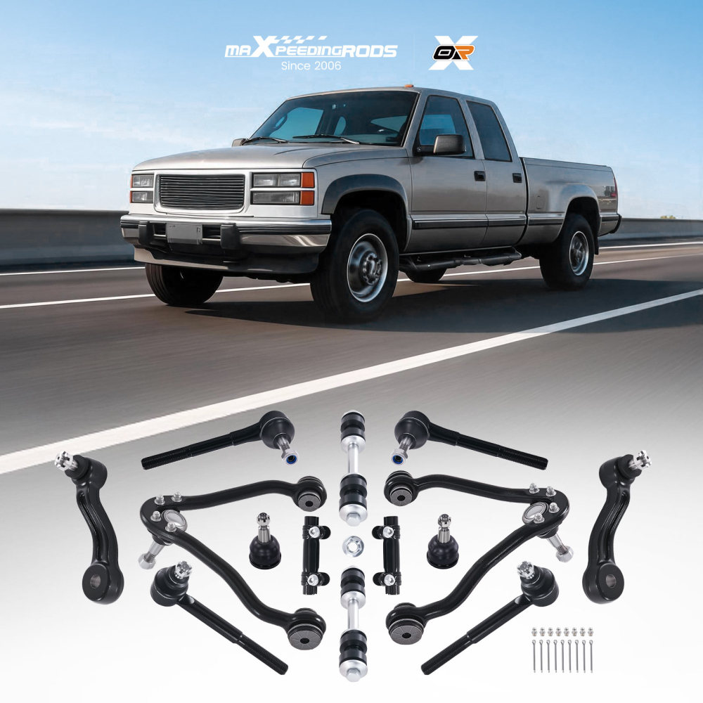 Front Upper Control Arms Ball Joint Idler Pitman Arms compatible for Chevy C1500 compatible for Suburban