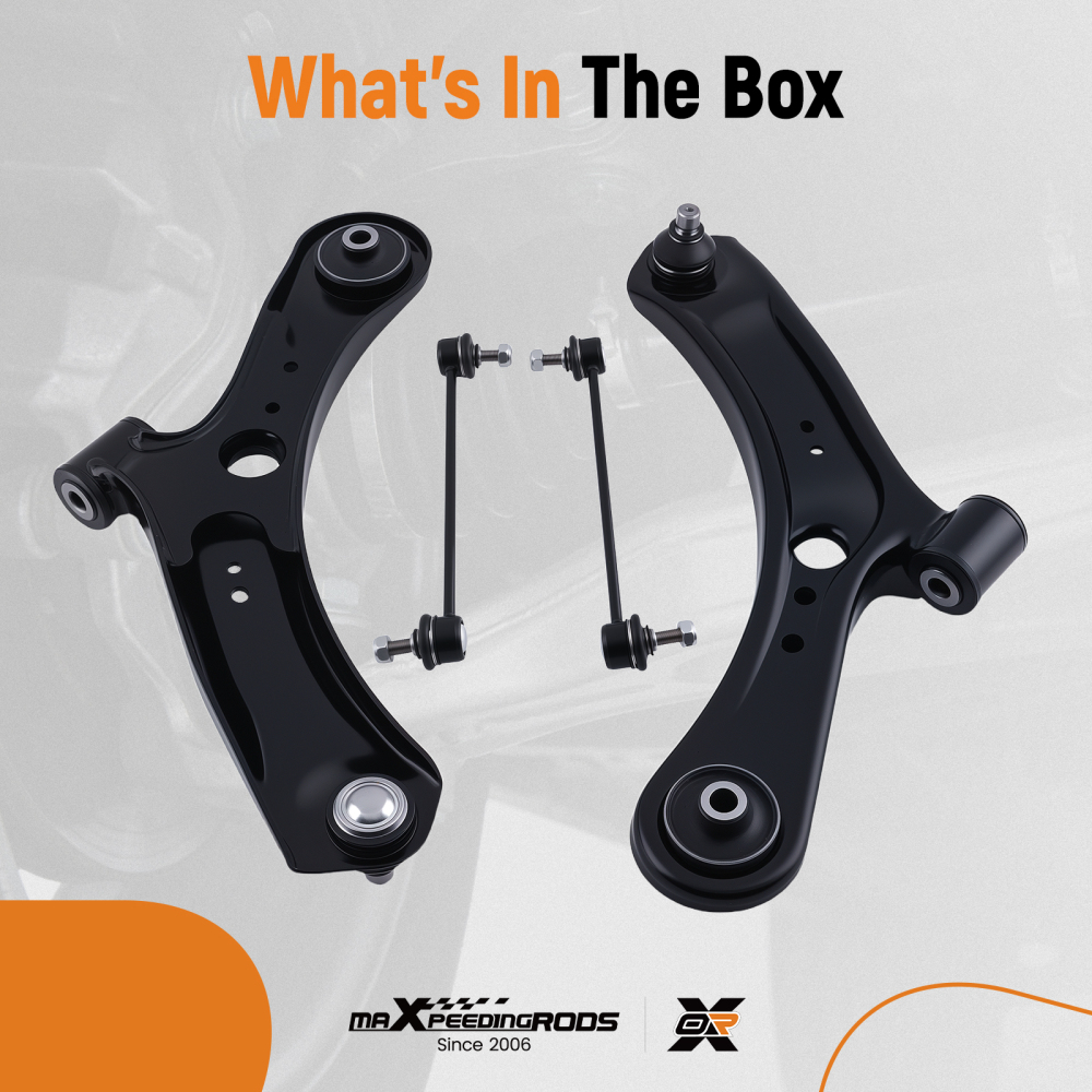 4x Front Lower Control Arms Sway Bar End Links Kit for 2007 - 2013 compatible for Suzuki SX4