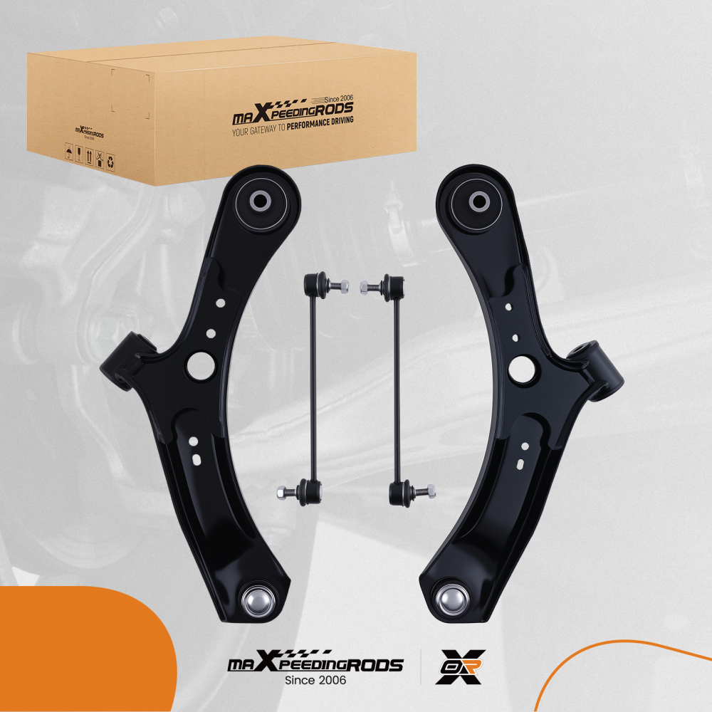 4x Front Lower Control Arms Sway Bar End Links Kit for 2007 - 2013 compatible for Suzuki SX4