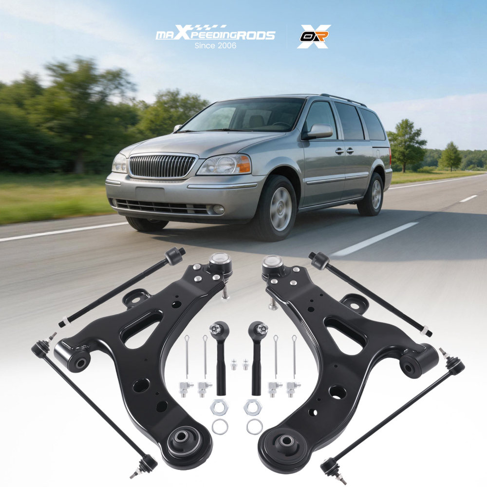 Compatible for FWD Front Control Arms Ball Joint Sway Bar Tie Rods For 2005-2009 compatible for Chevy Uplander