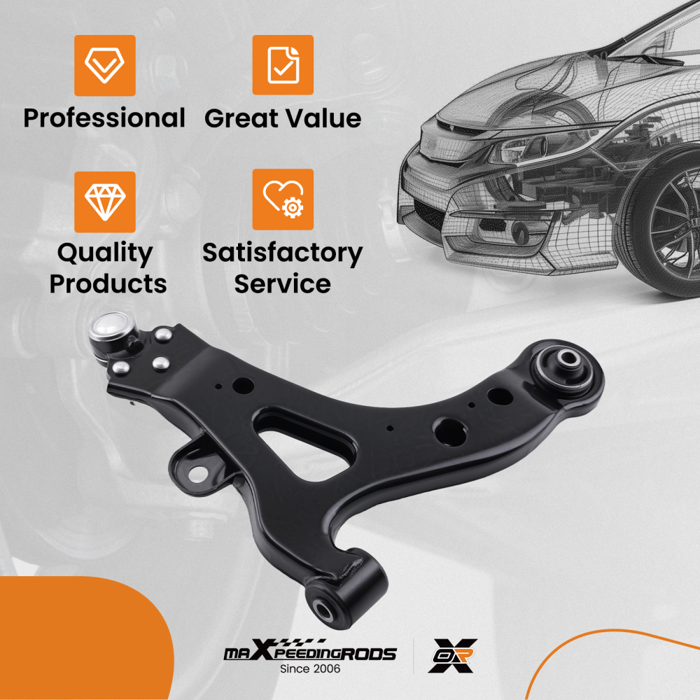 Front Right Lower Control Arm w/ Ball Joint For 2005-2009 compatible for Chevy Uplander Relay