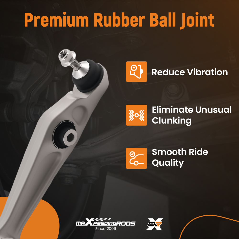 PAIR FRONT LOWER LEFT + RIGHT SUSPENSION WISHBONE CONTROL ARMS compatible for TESLA MODEL 3