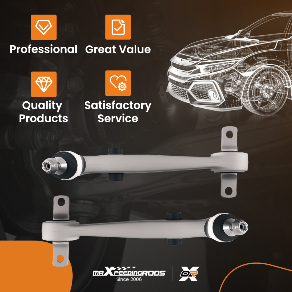 PAIR FRONT LOWER LEFT + RIGHT SUSPENSION WISHBONE CONTROL ARMS compatible for TESLA MODEL 3