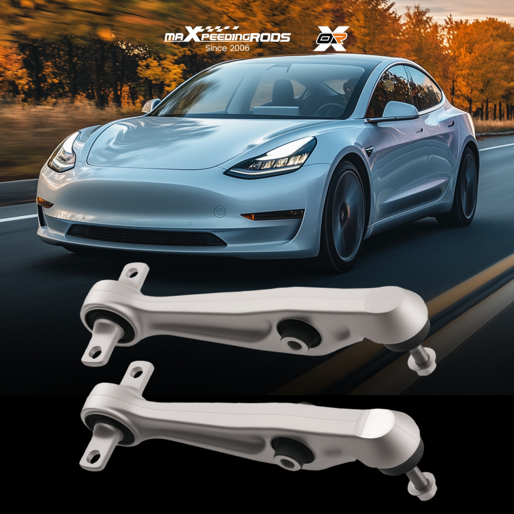 PAIR FRONT LOWER LEFT + RIGHT SUSPENSION WISHBONE CONTROL ARMS compatible for TESLA MODEL 3