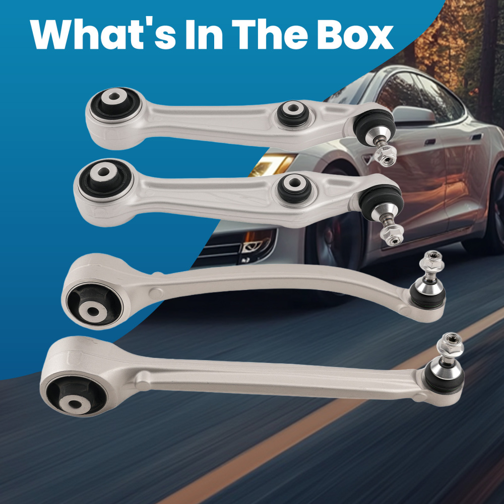 4pcs Front Lower Control Arms Kits for 2012-2020 compatible for Tesla Model S 2016-2020 X