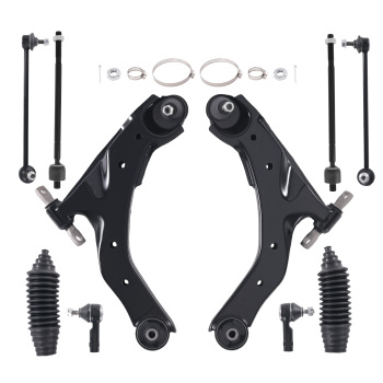 10x Front Lower Control Arms Inner Outer Tie Rods compatible for Hyundai Tiburon 2003- 2008