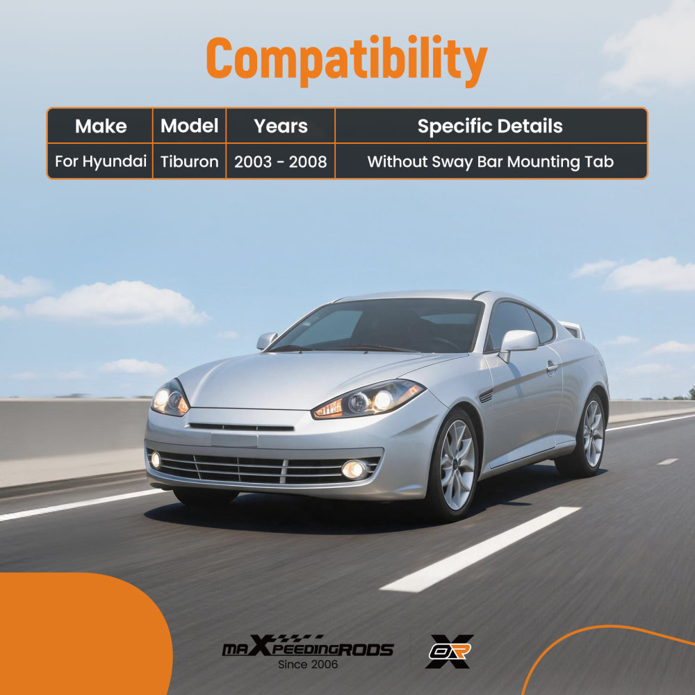 10x Front Lower Control Arms Inner Outer Tie Rods compatible for Hyundai Tiburon 2003- 2008