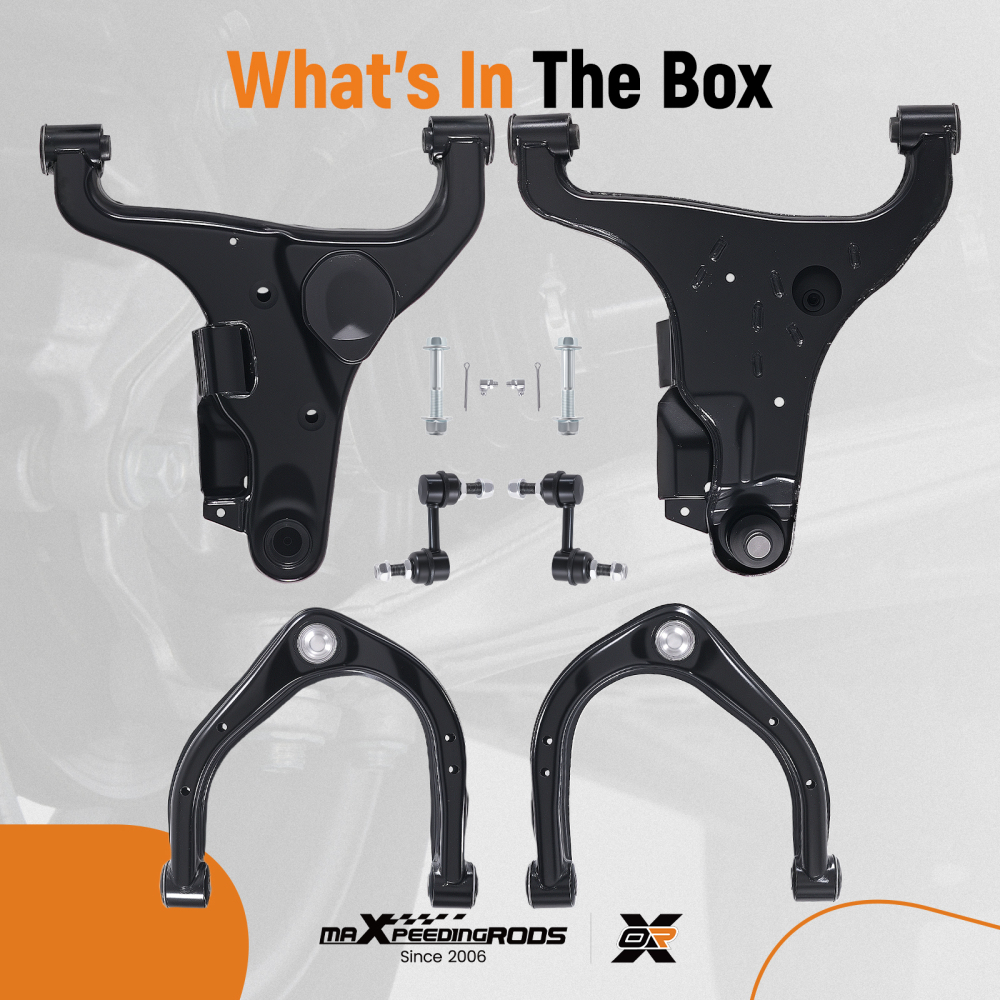 Front Upper Lower Control Arms Sway Bars compatible for Infiniti QX56 compatible for Nissan Armada Titan
