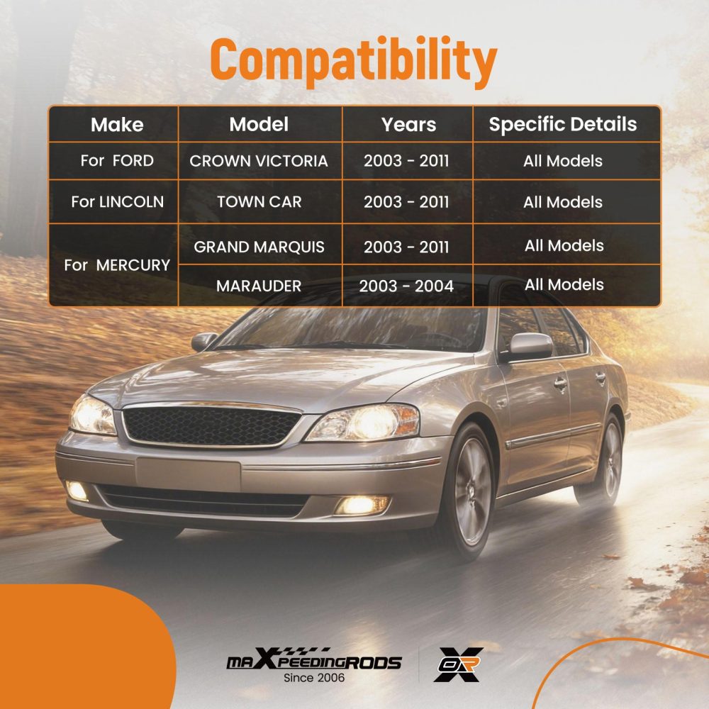 4x Front Upper Control Arm Ball Joint Sway Bar compatible for Ford Crown Victoria 2003-2011