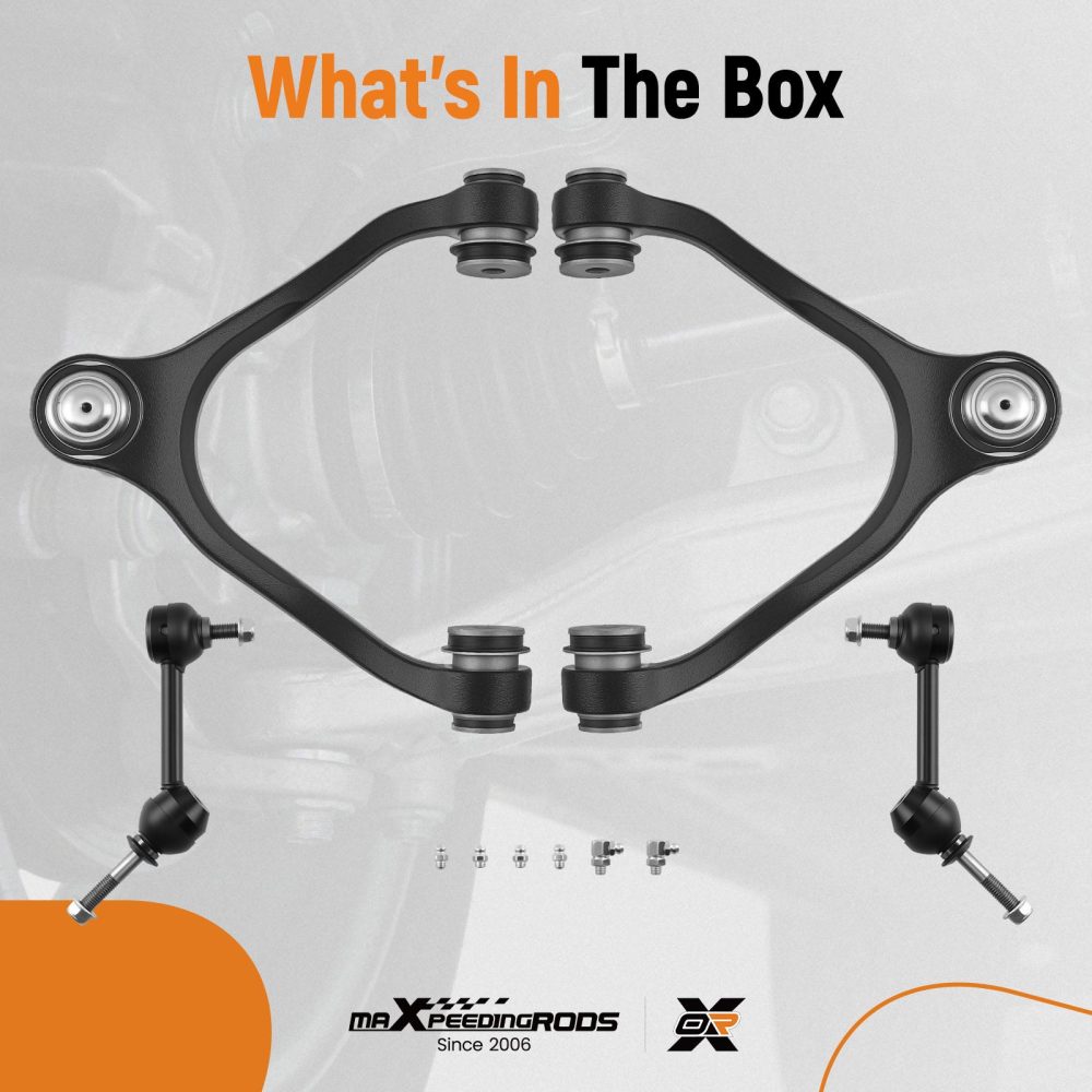 4x Front Upper Control Arm Ball Joint Sway Bar compatible for Ford Crown Victoria 2003-2011