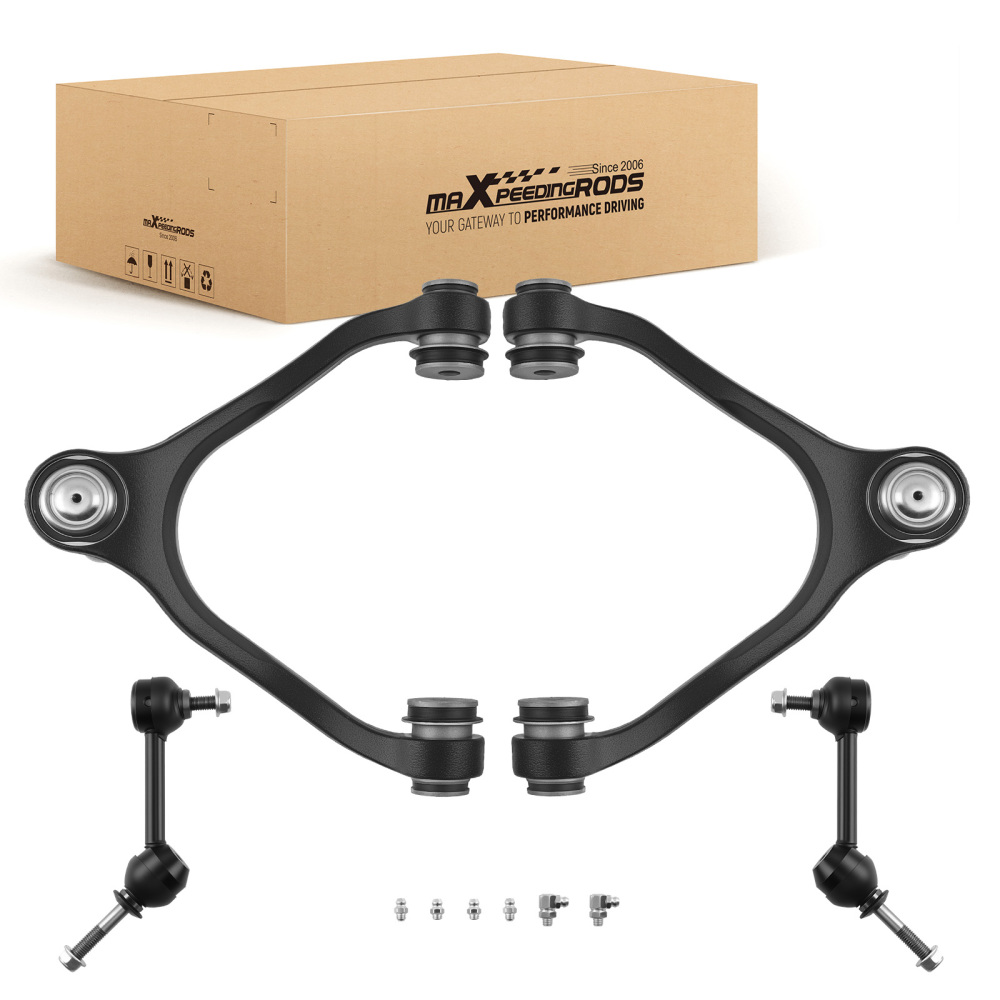 4x Front Upper Control Arm Ball Joint Sway Bar compatible for Ford Crown Victoria 2003-2011