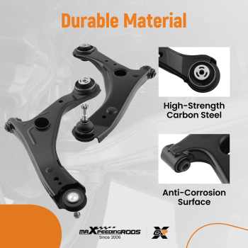 4pc Front Lower Control Arm Tie Rod Kit compatible for Chrysler TownCountry 2008 - 2016