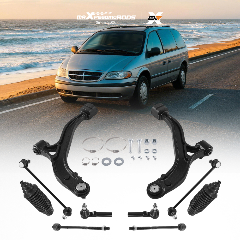 10pc Front Lower Control Arms For 1996 - 2000 Caravan TownCountry Voyager