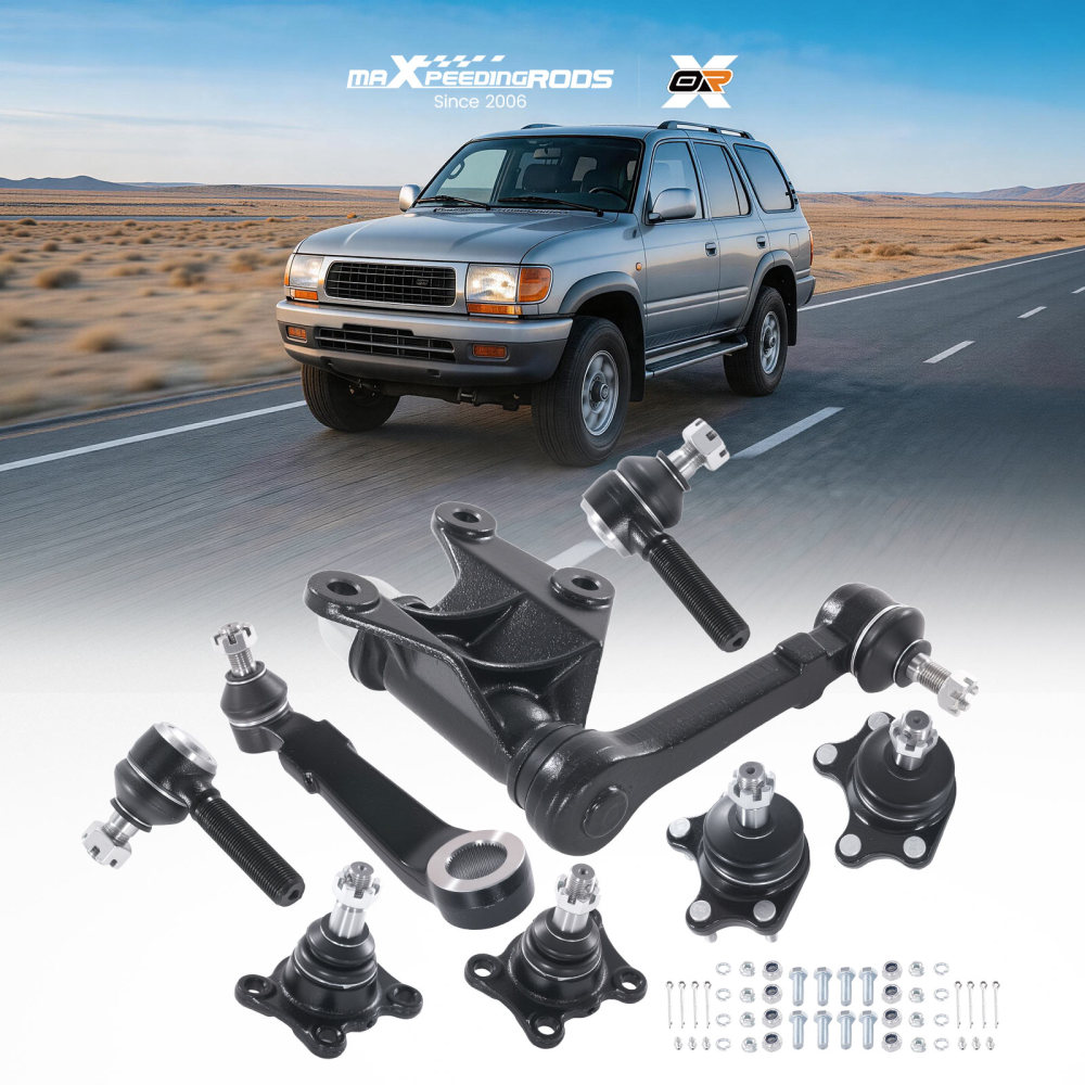 8pc Front Pittman Arm Idler Arm Ball Joint Tie Rod compatible for 4Runner 89-95 Pickup T100