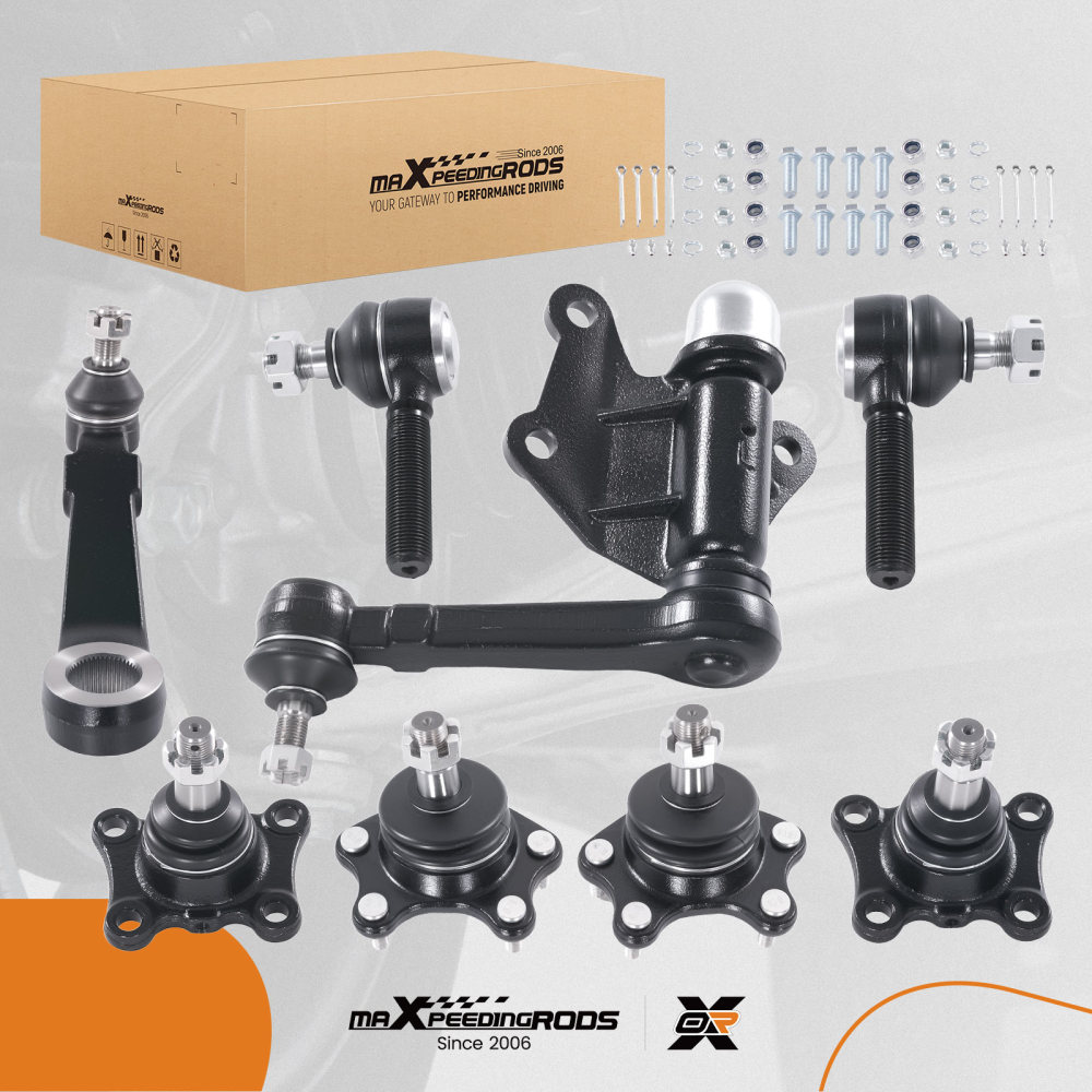 8pc Front Pittman Arm Idler Arm Ball Joint Tie Rod compatible for 4Runner 89-95 Pickup T100