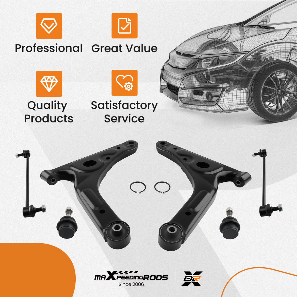 FRONT LEFT RIGHT SUSPENSION WISHBONE CONTROL ARM compatible for FORD TRANSIT MK6/MK7 00-14
