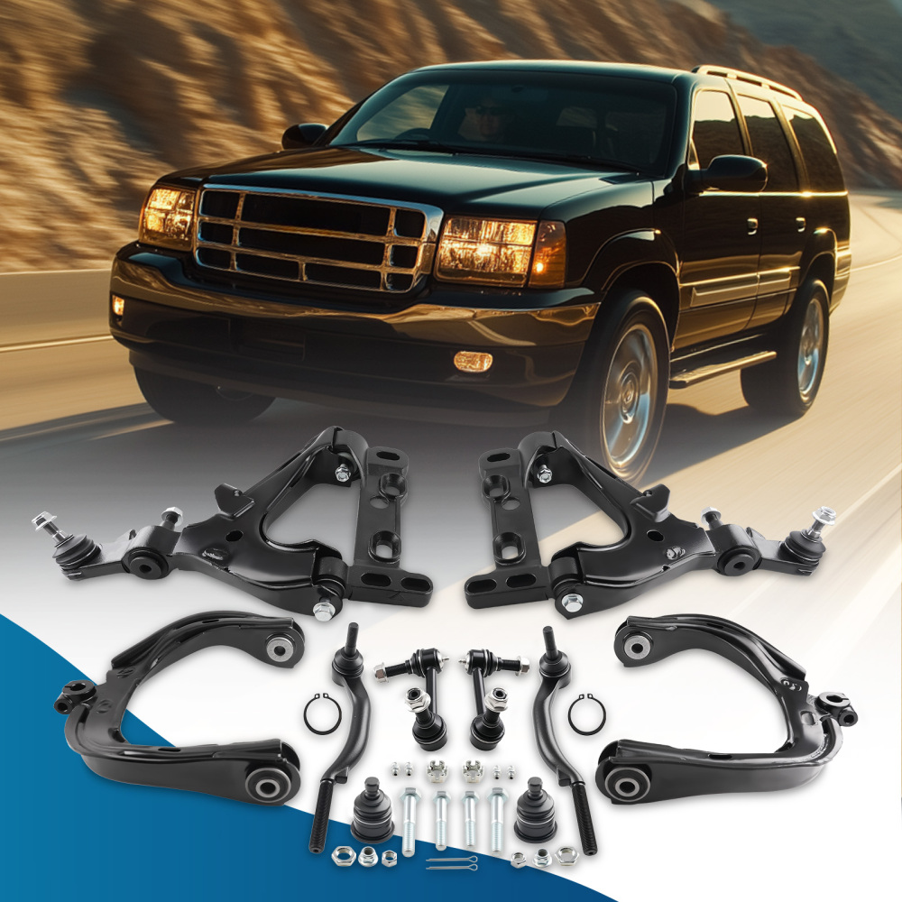 10pcs Complete Front Control Arms Suspension Kit compatible for Chevy Trailblazer compatible for GMC Envoy
