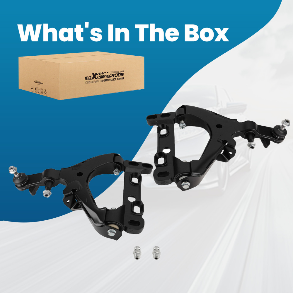 2x Front Lower Control Arms w/ Ball Joints compatible for Chevy Trailblazer compatible for GMC Envoy 9-7X