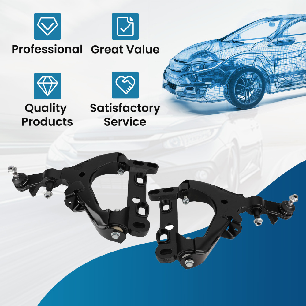 2x Front Lower Control Arms w/ Ball Joints compatible for Chevy Trailblazer compatible for GMC Envoy 9-7X