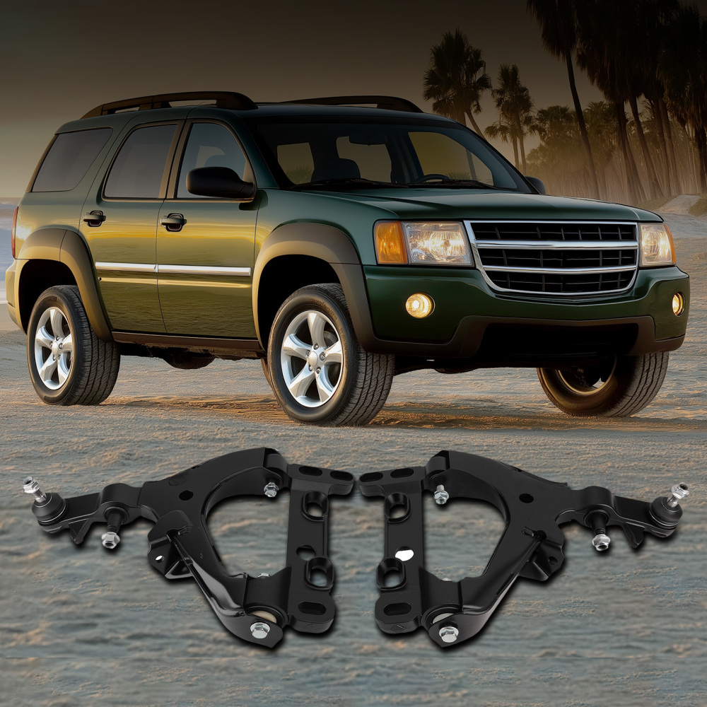 2x Front Lower Control Arms w/ Ball Joints compatible for Chevy Trailblazer compatible for GMC Envoy 9-7X