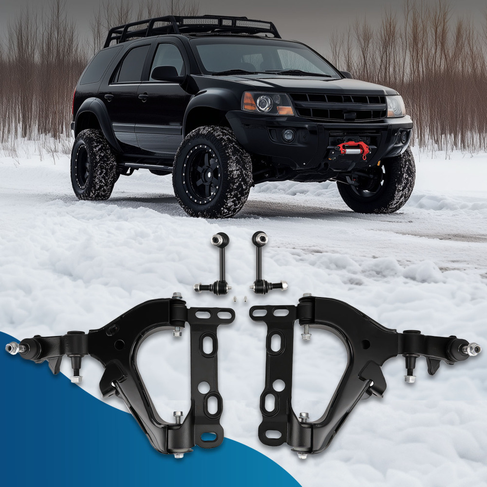 4x Front Lower Control Arms Sway Bars for 2004-2007 compatible for GMC Envoy compatible for Chevy Trailblazer