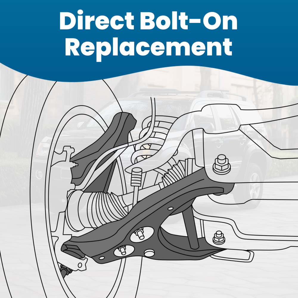 4x Front Lower Control Arms Sway Bars for 2004-2007 compatible for GMC Envoy compatible for Chevy Trailblazer