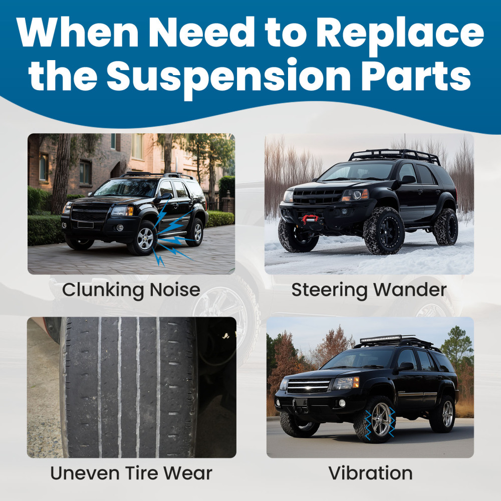 4x Front Lower Control Arms Sway Bars for 2004-2007 compatible for GMC Envoy compatible for Chevy Trailblazer