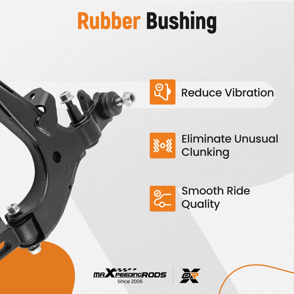 Front Upper Lower Control Arms Ball Joints compatible for Chevrolet Trailblazer 2004 - 2007