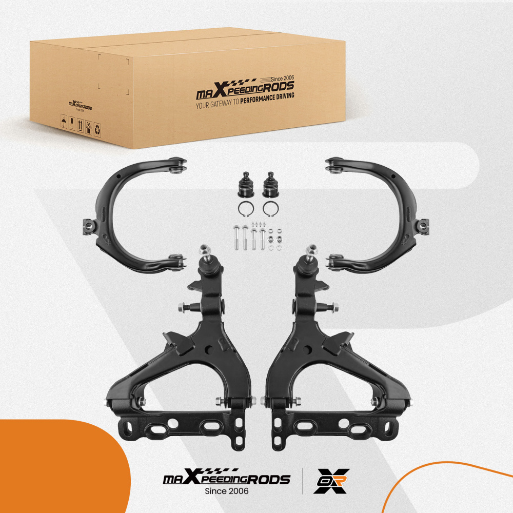 Front Upper Lower Control Arms Ball Joints compatible for Chevrolet Trailblazer 2004 - 2007