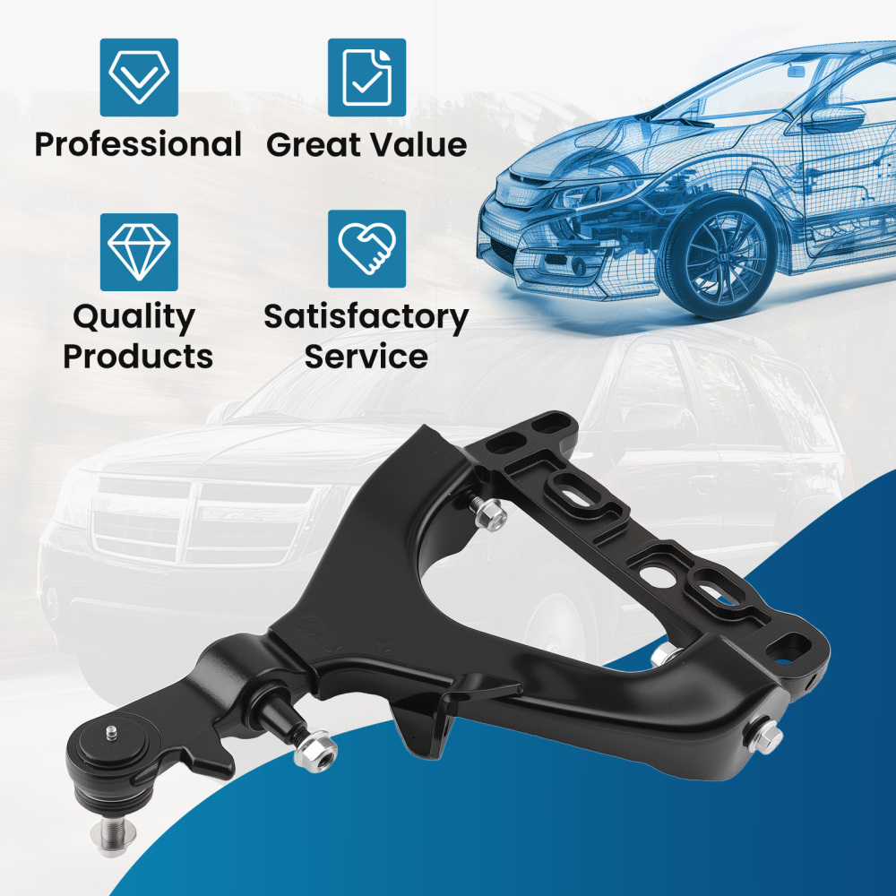 Front Right Lower Control Arm w/ Ball Joint compatible for Chevrolet Trailblazer 2004 - 07