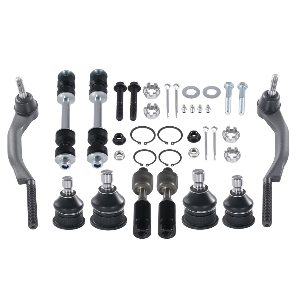 12x Front Upper Control Arms Ball Joint Tie Rods For 2008-2009 compatible for Chevy Trailblazer