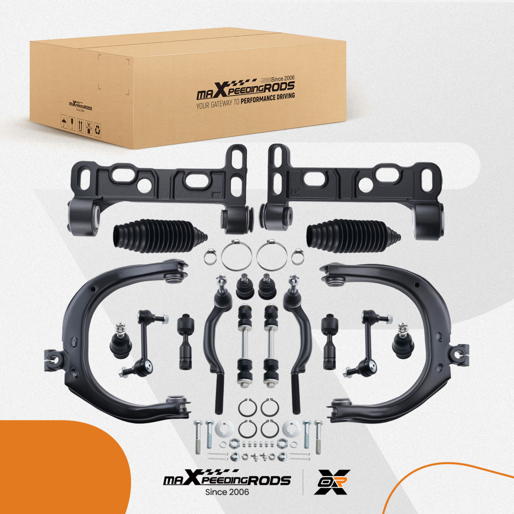 18x Front Upper Lower Control Arms Bracket Kit compatible for Chevy Trailblazer compatible for GMC Envoy