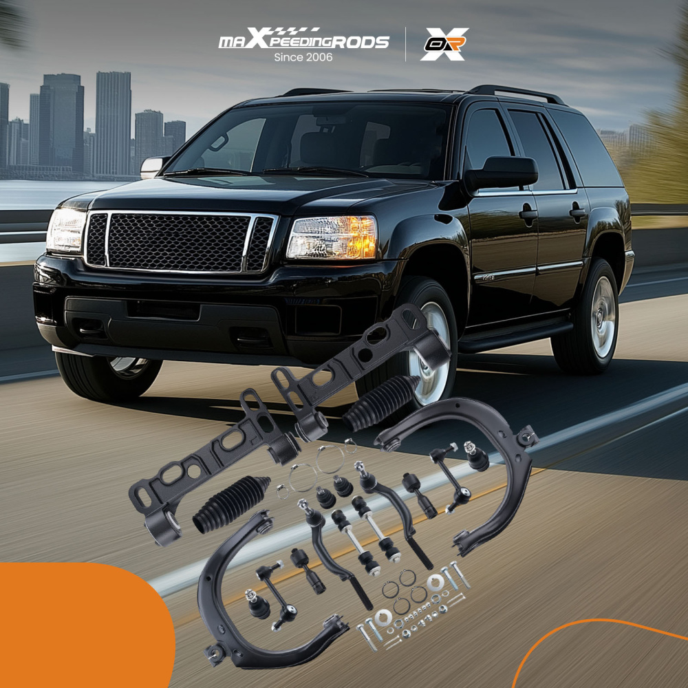 18x Front Upper Lower Control Arms Bracket Kit compatible for Chevy Trailblazer compatible for GMC Envoy