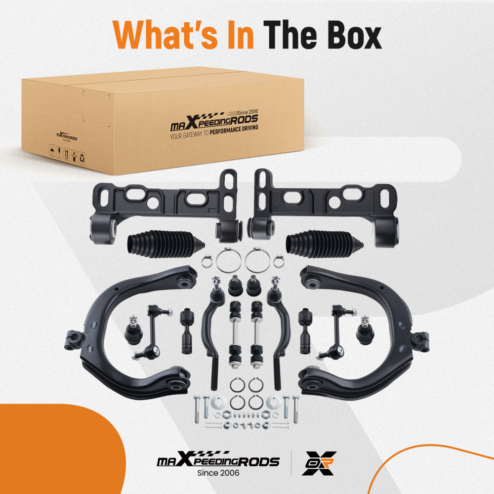 18x Front Upper Lower Control Arms Bracket Kit compatible for Chevy Trailblazer compatible for GMC Envoy