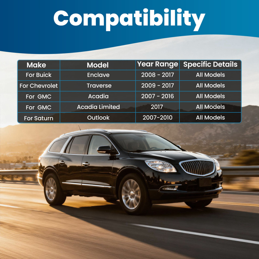 Front Lower + Rear Upper Rearward Lateral Control Arms compatible for Enclave Traverse