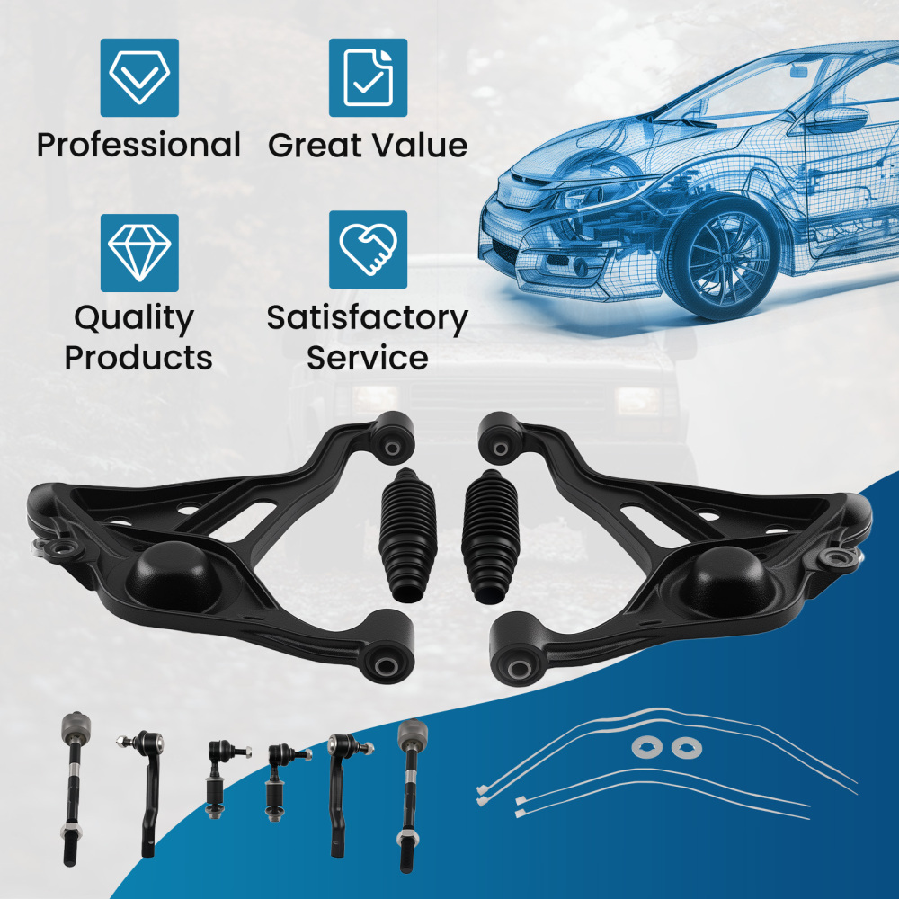 10pcs Front Lower Control Arms w/ Ball Joint for 1999-2004 compatible for Chevy Tracker Vitara