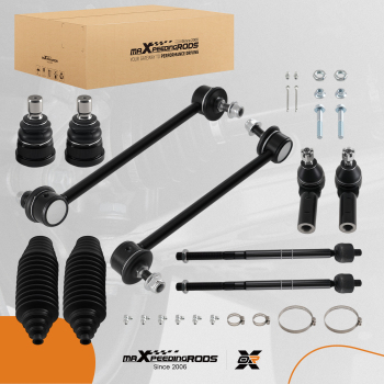 10x Front Lower Ball Joint Inner Outer Tie Rod Sway Bar compatible for Mazda Tribute 01-04