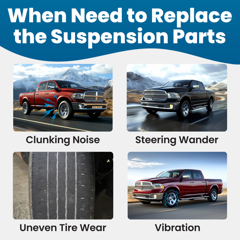 maXpeedingrods 10Pc Front Upper Control Arm Compatible for Ram 1500 2013-2018