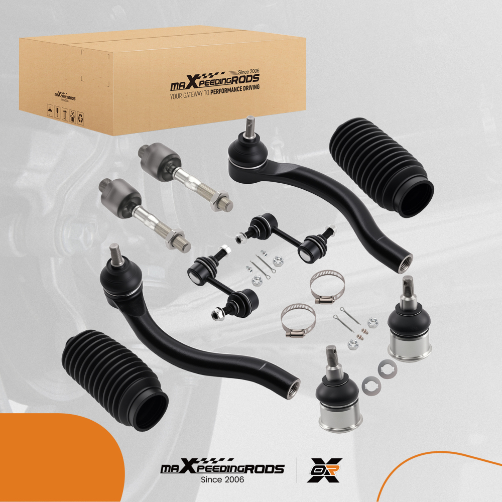 10pcs Front Suspension Kit Sway Bar Links Tie Rod Ends for 2004-2008 compatible for Acura TSX