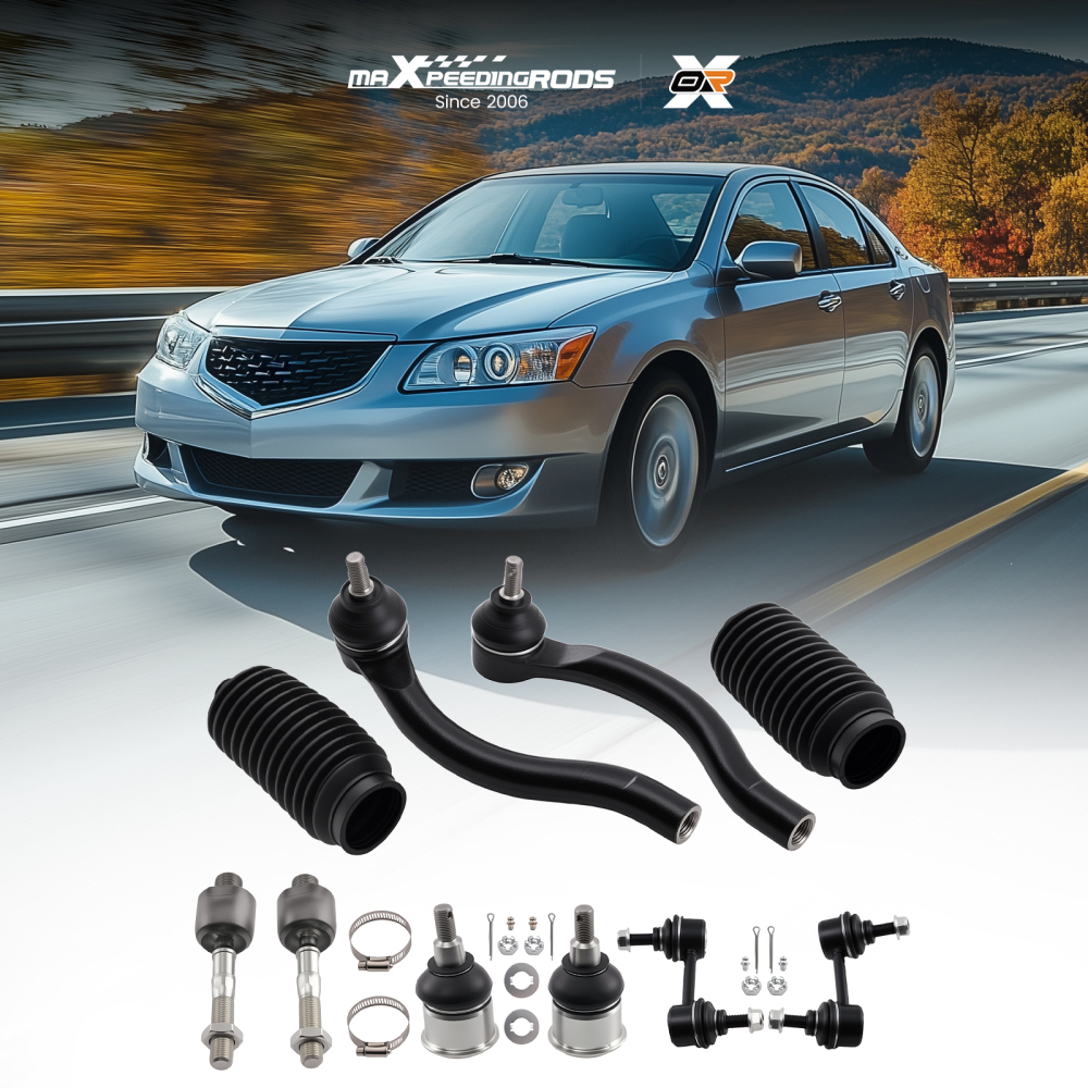 10pcs Front Suspension Kit Sway Bar Links Tie Rod Ends for 2004-2008 compatible for Acura TSX